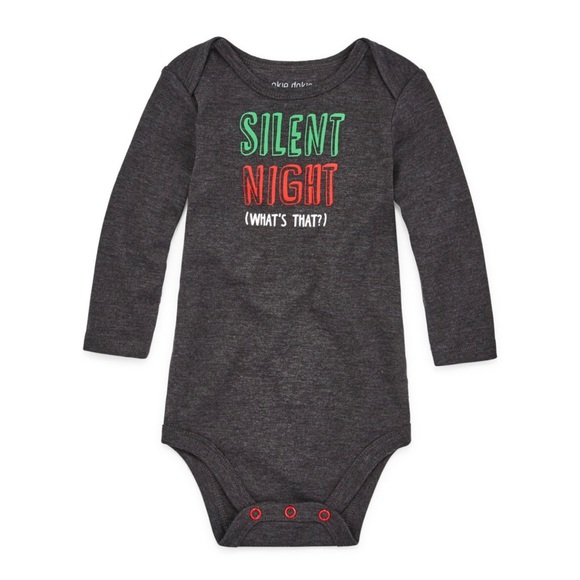 Okie Dokie Silent Night Christmas Baby Bodysuit Onesie - Picture 7 of 9